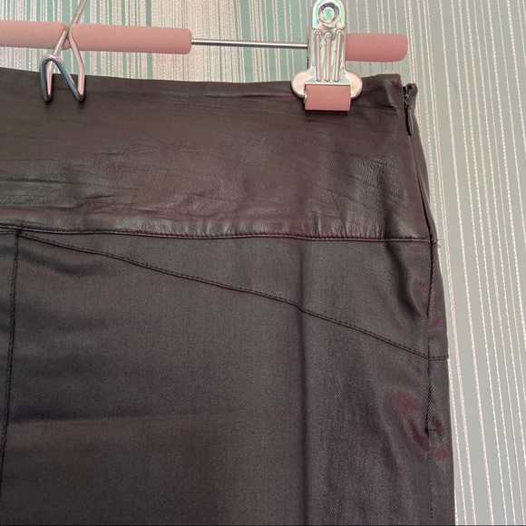 Robert Rodriguez Black Slim Skirt with Real Leather Waist Trim Size 4 - Picture 6 of 16